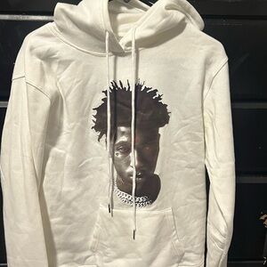 White Graphic Hoodie